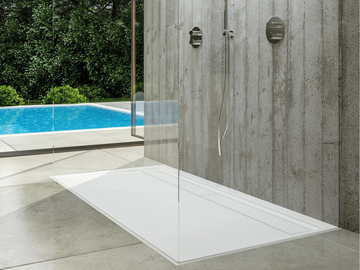 UNIQUE - Rectangular Solid Surface shower tray by MOMA Design - view 2